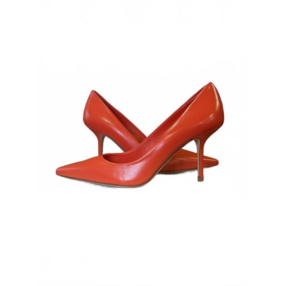 Tamara Mellon New Cinnamon Leather Pointed Toe Pumps, size 37/US 7